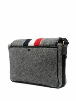 Thom Browne striped felt messenger bag