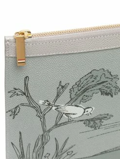 Thom Browne illustration-print clutch bag