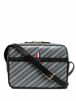 Thom Browne striped messenger bag