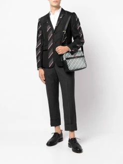 Thom Browne striped messenger bag