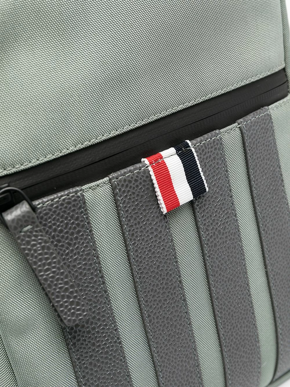 Thom Browne 4 Bar stripe canvas messenger bag messenger bags of men 4 Thom Browne 4-Bar stripe canvas messenger bag