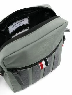Thom Browne 4 Bar stripe canvas messenger bag messenger bags of men 9 Thom Browne 4-Bar stripe canvas messenger bag