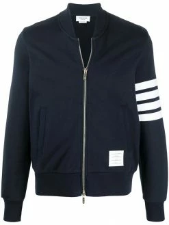 Thom Browne 4-Bar stripe zip-up sweatshirt