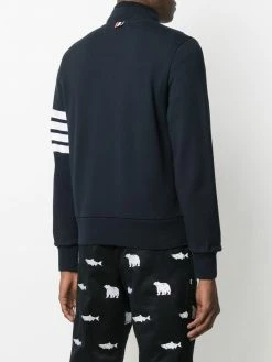 Thom Browne 4 Bar stripe zip up sweatshirt sport jackets & windbreakers of men 8 Thom Browne 4-Bar stripe zip-up sweatshirt