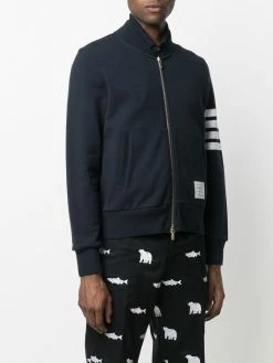 Thom Browne 4 Bar stripe zip up sweatshirt sport jackets & windbreakers of men 7 Thom Browne 4-Bar stripe zip-up sweatshirt