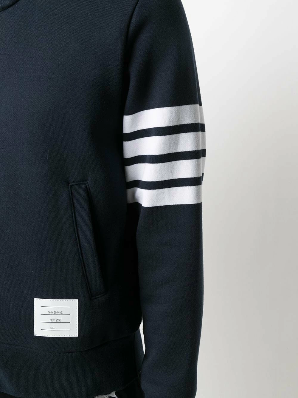Thom Browne 4 Bar stripe zip up sweatshirt sport jackets & windbreakers of men 5 Thom Browne 4-Bar stripe zip-up sweatshirt