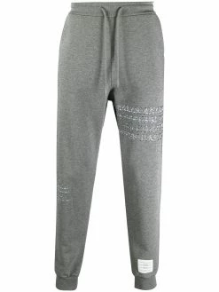 Thom Browne RWB embroidered stripe track pants