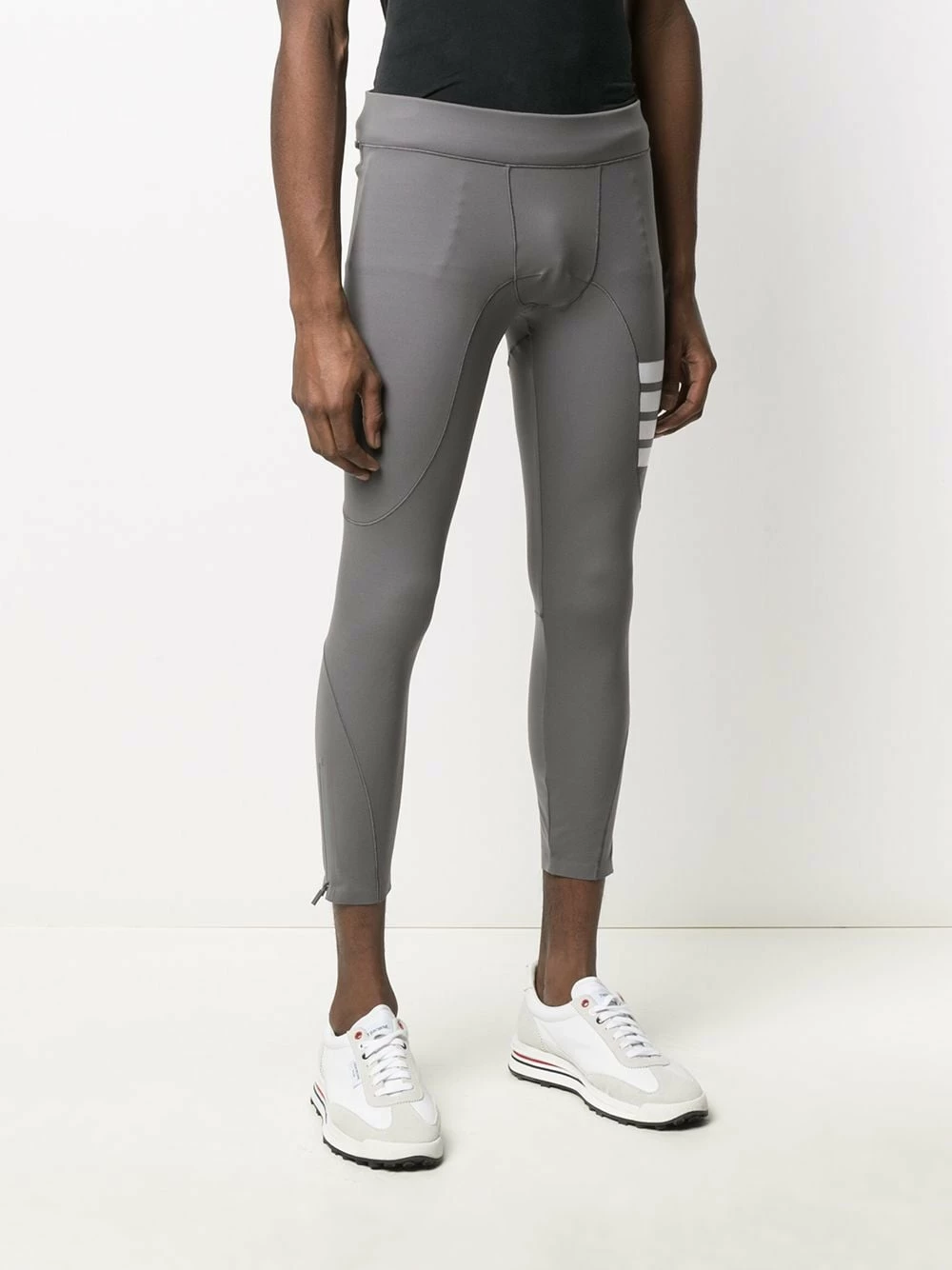 Thom Browne 4 Bar stripe lightweight compression tights of men 3 Thom Browne 4-Bar stripe lightweight compression tights