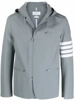 Thom Browne 4-Bar stripe lightweight compression jacket
