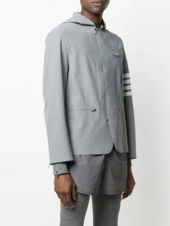 Thom Browne 4-Bar stripe lightweight compression jacket