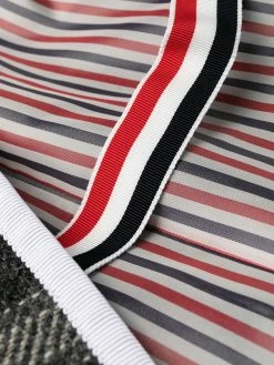 Thom Browne Check pattern tie waist coat double breasted coats of men 12 Thom Browne check-pattern tie-waist coat