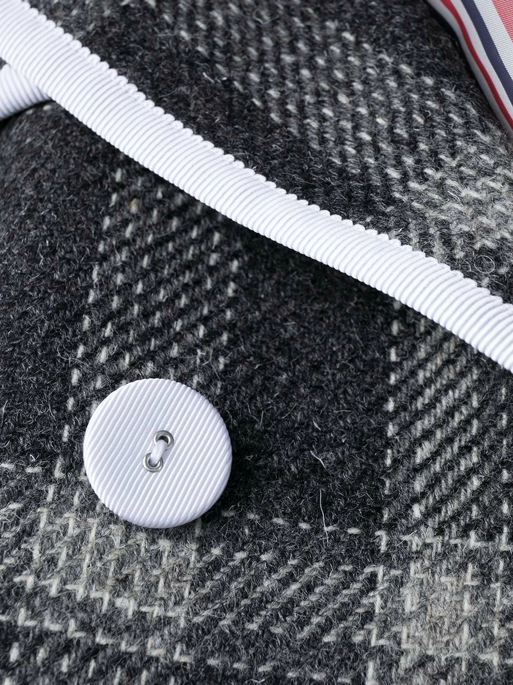 Thom Browne Check pattern tie waist coat double breasted coats of men 7 Thom Browne check-pattern tie-waist coat