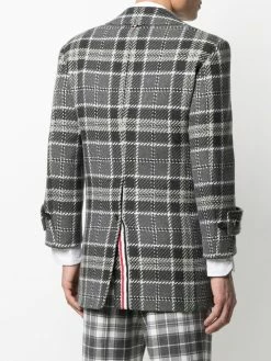 Thom Browne check cashmere single-breasted coat