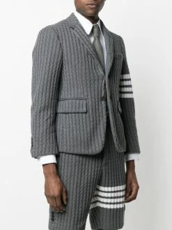 Thom Browne four-bar knitted blazer