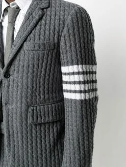 Thom Browne four-bar knitted blazer