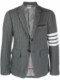 Thom Browne four-bar knitted blazer