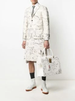 Thom Browne sketch-pattern single-breasted blazer jacket