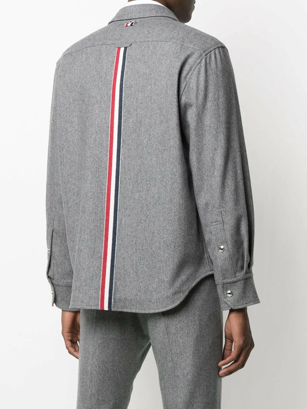 Thom Browne RWB stripe cashmere overshirt shirts of men 4 Thom Browne RWB stripe cashmere overshirt