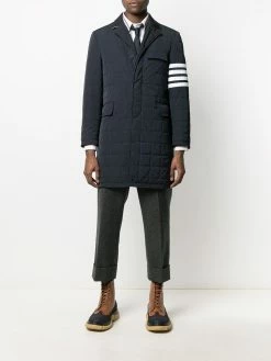 Thom Browne 4-Bar motif padded tailored coat