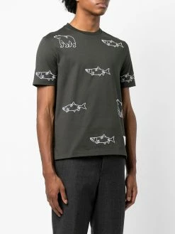 Thom Browne embroidered animal-motif T-shirt