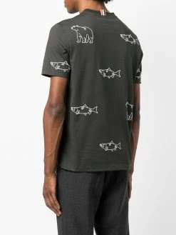 Thom Browne embroidered animal-motif T-shirt