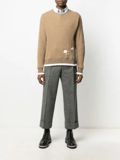 Thom Browne waffle knit bear jumper