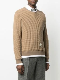Thom Browne waffle knit bear jumper