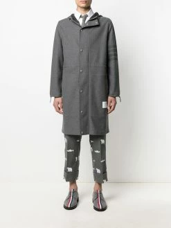Thom Browne hooded 4-Bar stripe parka