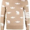 Thom Browne embroidered fish jumper