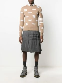 Thom Browne embroidered fish jumper