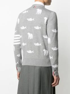 Thom Browne Animal Icon knitted cardigan cardigans of men 8 Thom Browne Animal Icon knitted cardigan