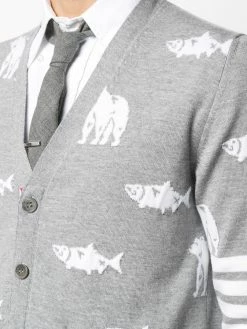 Thom Browne Animal Icon knitted cardigan cardigans of men 9 Thom Browne Animal Icon knitted cardigan