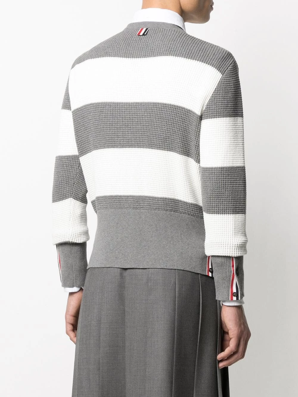 Thom Browne Two tone striped jumper knitted sweaters of men 4 Thom Browne two-tone striped jumper