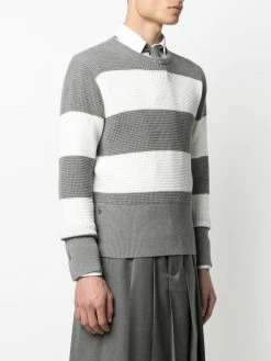 Thom Browne Two tone striped jumper knitted sweaters of men 7 Thom Browne two-tone striped jumper