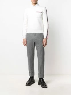 Thom Browne tri-stripe long-sleeve jumper