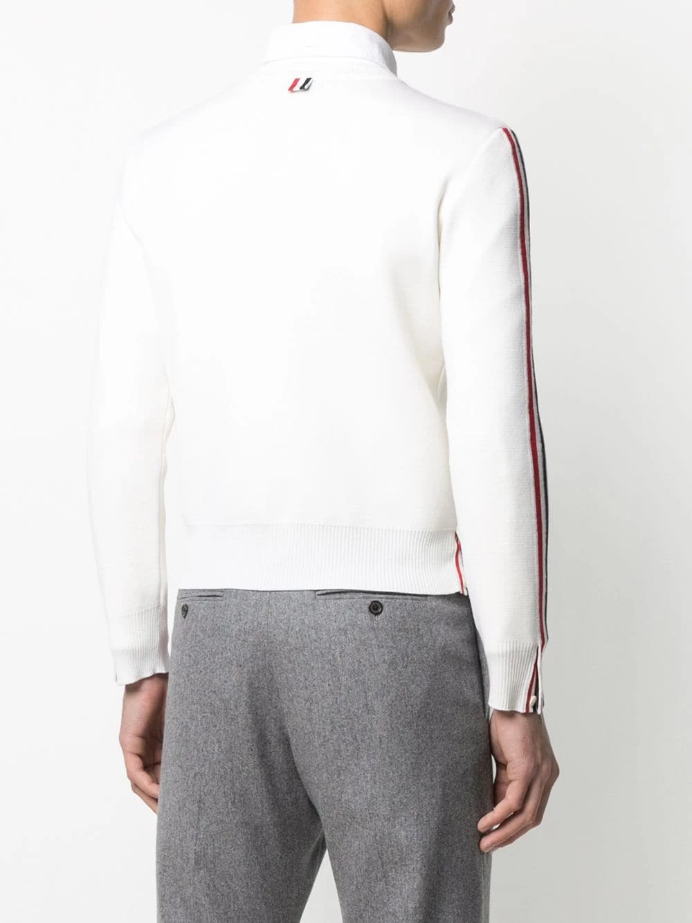 Thom Browne Tri stripe long sleeve jumper knitted sweaters of men 4 Thom Browne tri-stripe long-sleeve jumper