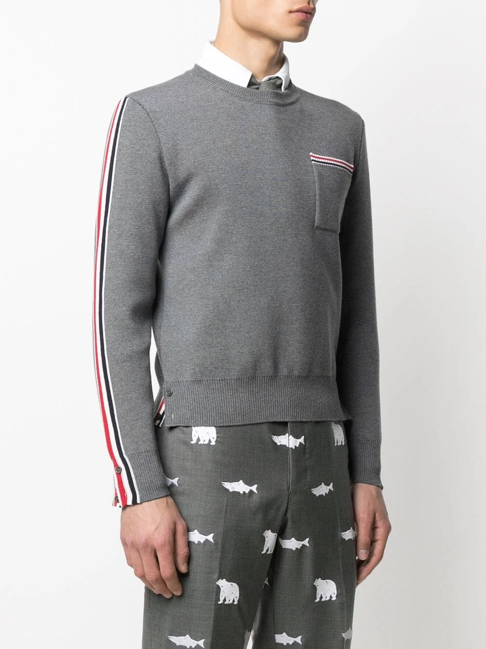 Thom Browne Striped merino wool jumper knitted sweaters of men 3 Thom Browne striped merino wool jumper
