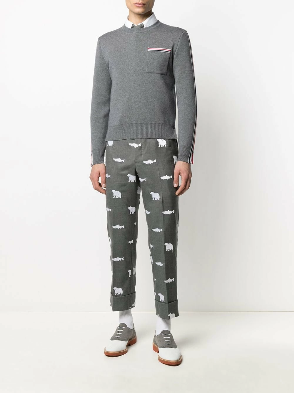 Thom Browne Striped merino wool jumper knitted sweaters of men 2 Thom Browne striped merino wool jumper