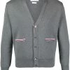 Thom Browne stripe-detailed wool cardigan