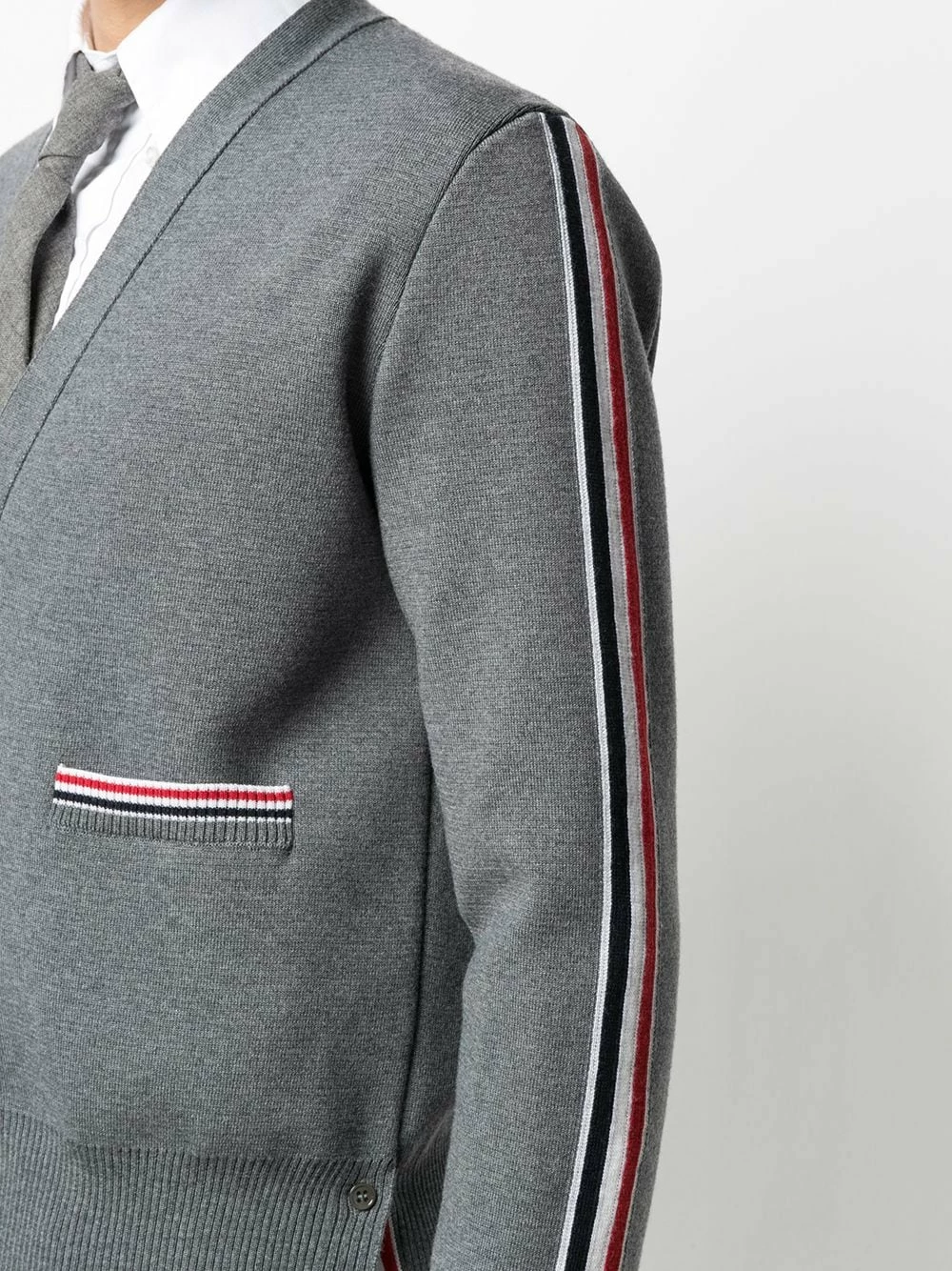 Thom Browne Stripe detailed wool cardigan cardigans of men 5 Thom Browne stripe-detailed wool cardigan