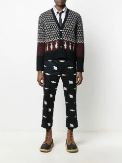 Thom Browne intarsia-knit buttoned cardigan