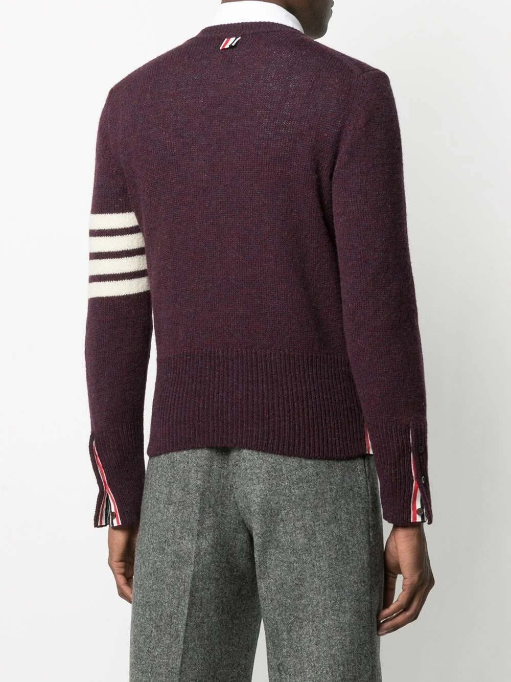 Thom Browne 4 Bar motif chunky knit jumper knitted sweaters of men 4 Thom Browne 4-Bar motif chunky-knit jumper