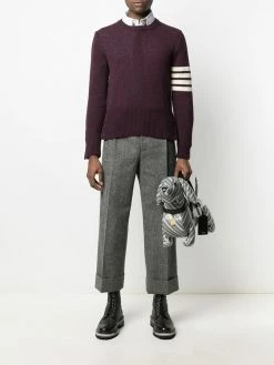 Thom Browne 4-Bar motif chunky-knit jumper