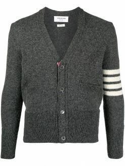 Thom Browne 4-Bar motif knitted cardigan
