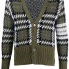 Thom Browne houndstooth knitted V-neck cardigan
