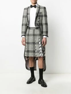 Thom Browne pleated check-pattern suit skirt