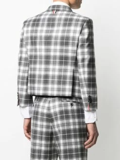 Thom Browne Tartan check cropped jacket blazers of men 8 Thom Browne tartan check cropped jacket