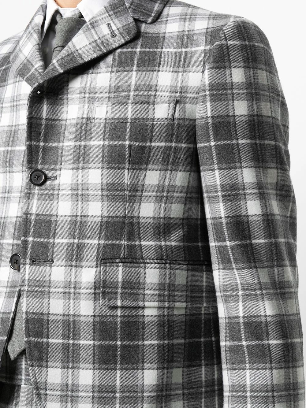 Thom Browne Tartan check cropped jacket blazers of men 5 Thom Browne tartan check cropped jacket