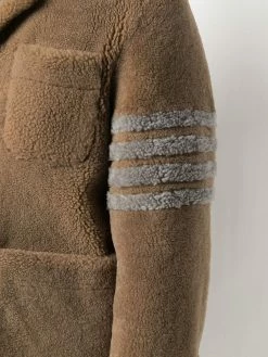 Thom Browne 4-Bar stripe reversible shearling jacket