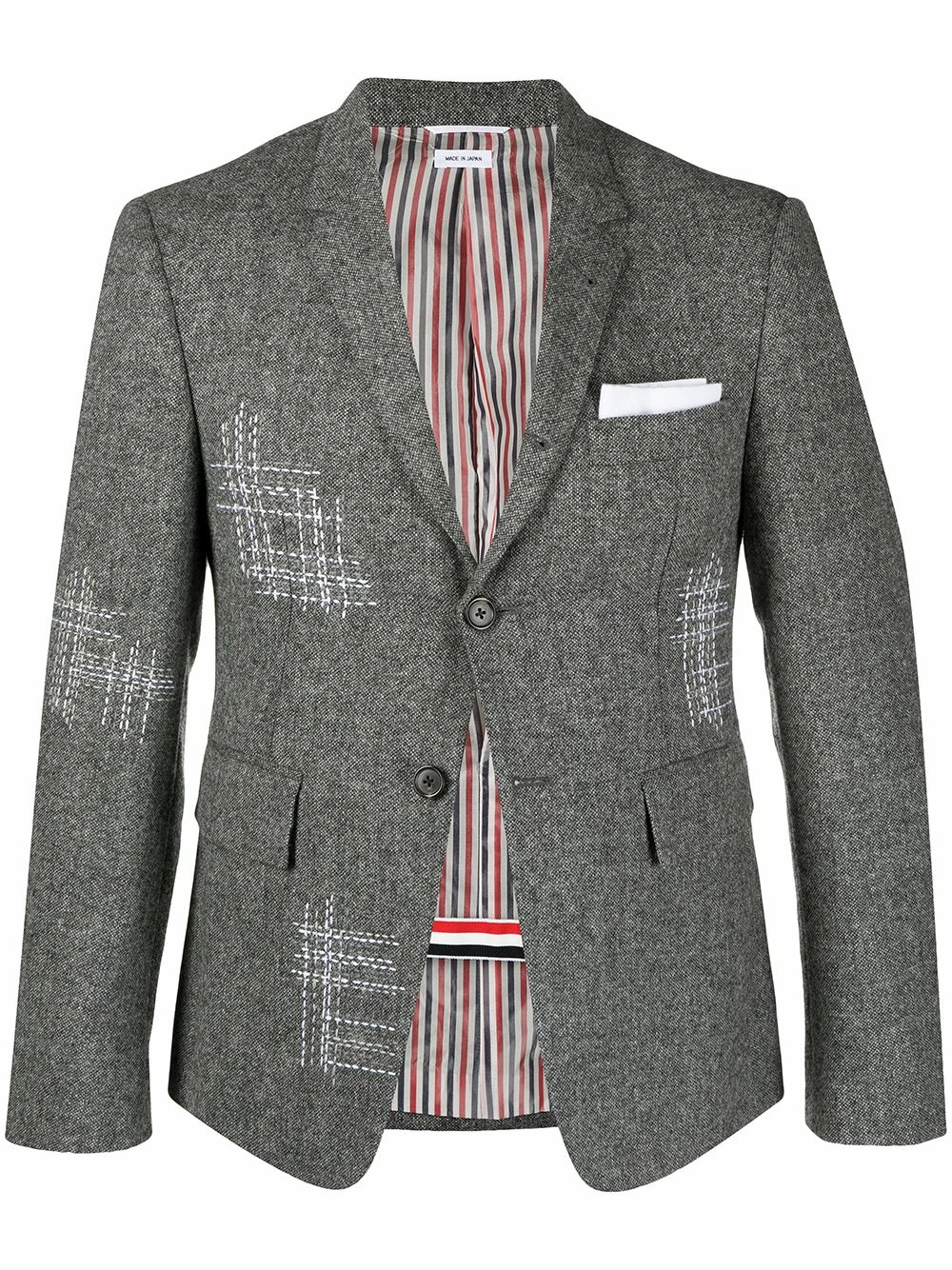 Thom Browne Contrast stitch single breasted blazer jacket blazers of men 1 Thom Browne contrast-stitch single-breasted blazer jacket